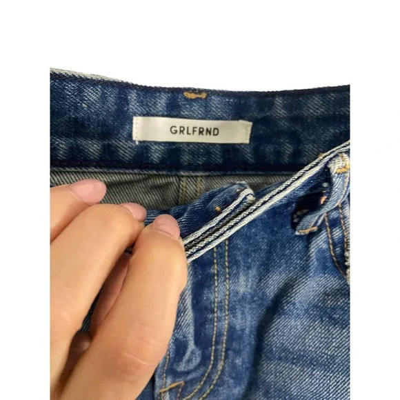 NWT GRLFRND Eva A-Frame Gusset Denim Skirt-sz 25 - Picture 6 of 9